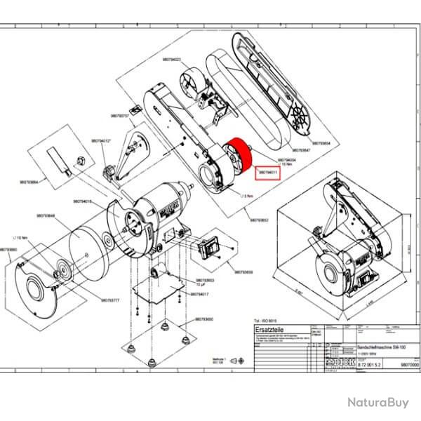 9 8079 4011 Rouleau d'entranement pour bras SM-100