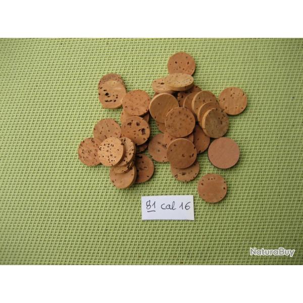 Rares...   81 rondelles lige naturel cal 16 paisseur 3 mm