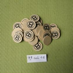 38 cartons numérotés cal 16 No 8 ou neutre