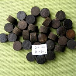 100 bourres feutre gris cal 12 épaisseur 12 mm