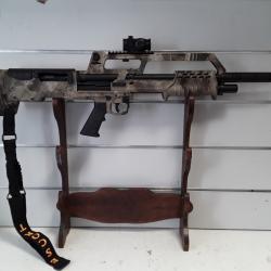 Fusil a pompe Hatsan escort BULLTAC PUMP ACTION cal.12/76 camo can.61cm + point rouge + bretelle