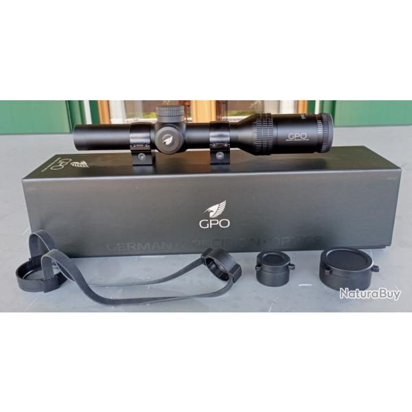 Lunette de battue GPO Spectral 1-6x24 avec colliers EAW