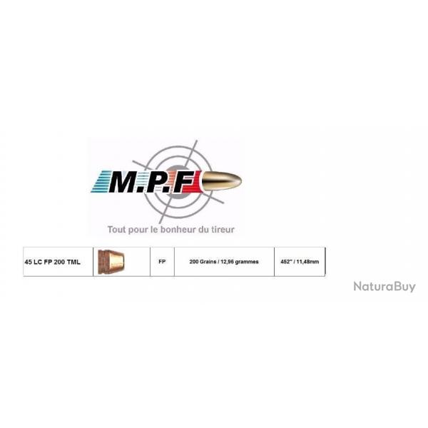 Ogives MPF Cuivres 455 Webley FP 200 Gr TMJE  454 par 500 en port gratuit