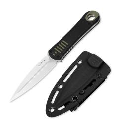 Couteau Kizer Hidden Agenda Lame Dague Acier AEB-L Manche G10 Black/Green Gaine Kydex KI1083A2