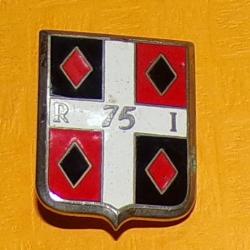 75° Régiment d'Infanterie, émail, grenu, marqué en arc, 2022 en haut  , FABRICANT ARTHUS BERTRAND PA