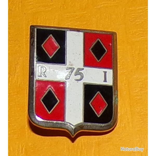 75 Rgiment d'Infanterie, mail, grenu, marqu en arc, 2022 en haut  , FABRICANT ARTHUS BERTRAND PA