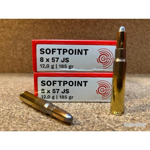 4 boites GECO Cal. 8X57 JS demi blinde 12g 185gr + FD231 M14 Cal7MM