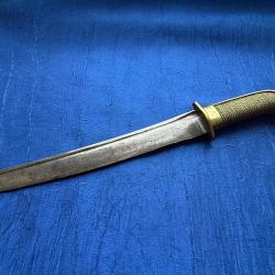 POIGNARD  ARTISANAL  FAIT AVEC UN SABRE DE CHASSEUR A CHEVAL 19 ÈME