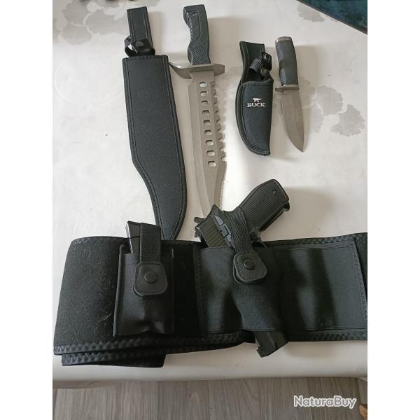 A vendre un lot de 2 couteaux expdition avec tui trs tranchant jamais utilis