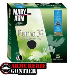 Cartouches MARY ARM Puma 32 Calibre 12 67 32grs Bourre grasse