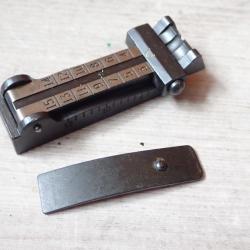 Hausse + support + ressort pour fusil Suisse Mdle K11 Rubin Schmidt. Planchette graduée