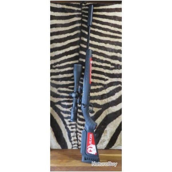 Carabine RUGER American Rimfire cal.22Mag canon 46cm - lunette HAWKE 8-32x56 - silencieux