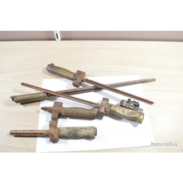 Lot poignes Baionnette Franaise WW1 Rosalie 1886 French Lebe restauration (18)