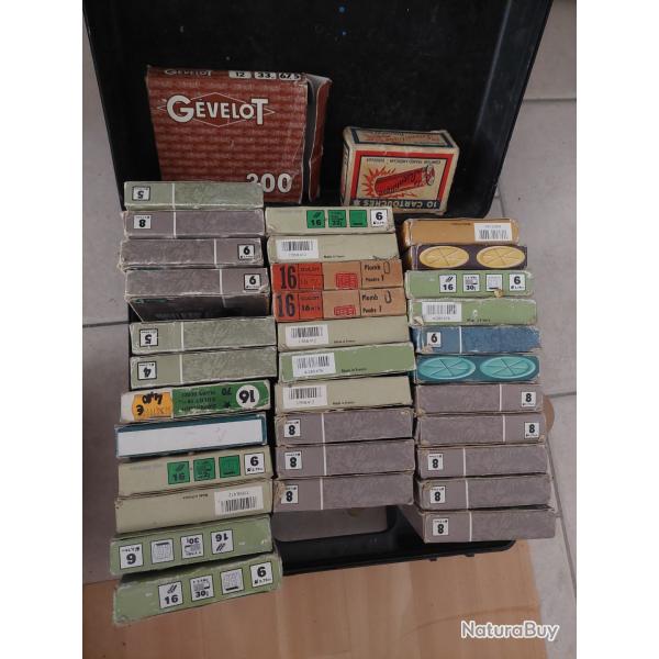 Lot de + de 340 cartouches cal.16 et 20