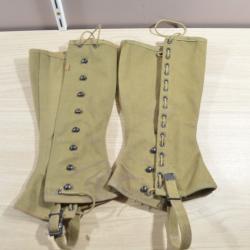 Paire de Guêtres US Américain 2R M-1938 Leggings Equipement USA WW2 1939/1945 (24)