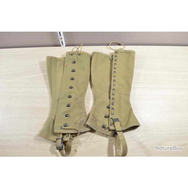 Paire de Gutres US Amricain 2R M-1938 Leggings Equipement USA WW2 1939/1945 (24)