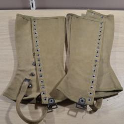 Paire de Guêtres US Américain 3R M-1938  Nominatif   Equipement USA WW2 1939/1945 (24)