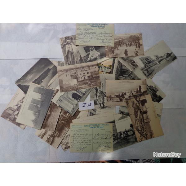 LOT DE CINQUANTE CARTES ANCIENNES DU MAROC PARC D'ARTILLERIE DE CASABLANCA DE 1915  1917 - Z19