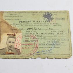 Ancien document Militaire Permis France WW2 Document Soldat 1939/1945 (20)