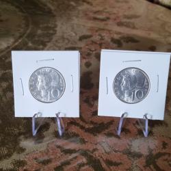 De Qualit&eacute;: Lot 2 X 10 Schilling Argent 1957 - 1958 , Autriche , &Ouml;sterreich