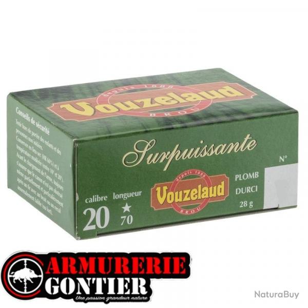 Cartouches VOUZELAUD 20/70/16 28g N8 SURPUISSANTE bourre jupe