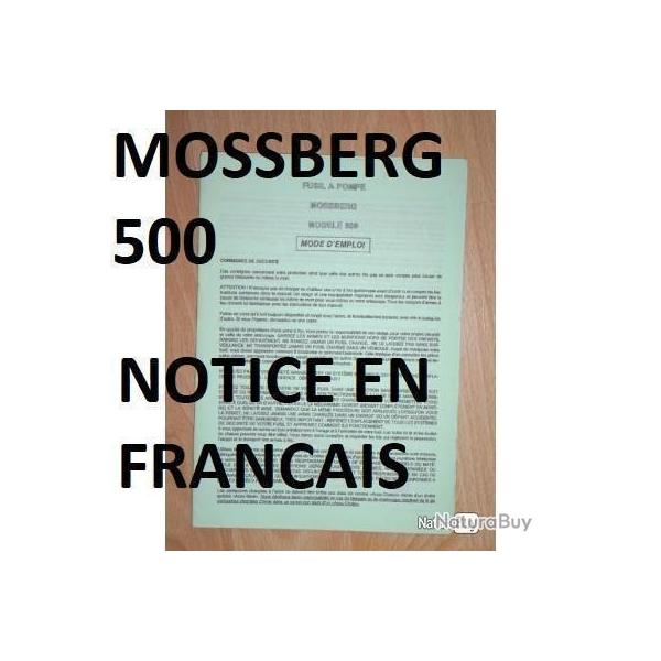 copie mode d'emploi complet fusil MOSSBERG 500 en FRANCAIS notice - VENDU PAR JEPERCUTE (a4055)