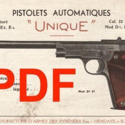 PISTOLET UNIQUE mod : D1, D2, D3, D4, E1, E2, E3, E4 NOTICE PDF