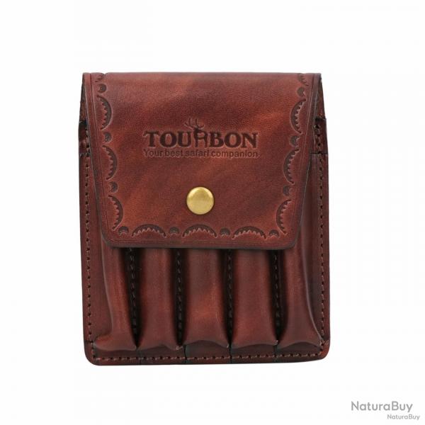tui pour munitions rayes - TOURBON - cuir marron - LIVRAISON GRATUITE