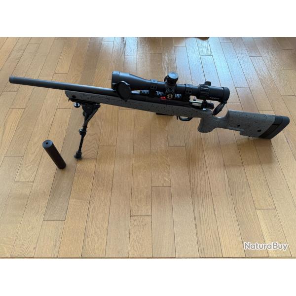 Set-up PR Bergara B14 R, 22 LR + lunette Helix