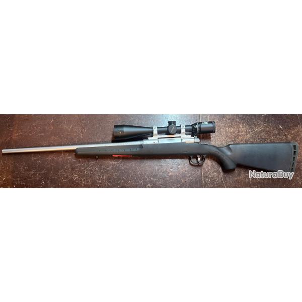 OCCASION SAVAGE AXIS 2 INOX CALIBRE 7M08 REM TRES BON ETAT + LUNETTE NIKON MONARCH 3 4-16X50 RET BDC