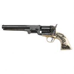 Revolver à Poudre Noire Pietta 1851 Navy Yank Acier Deluxe Stag"YANDL36STAG" Cal.36