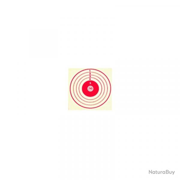 Cibles 10x10 centre rouge par 100