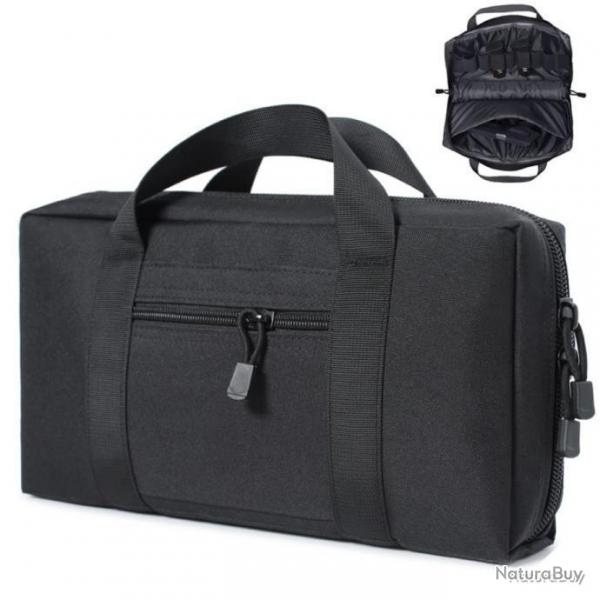 Sac de transport pour 2 armes de poing + 7 chargeurs - noir - LIVRAISON GRATUITE
