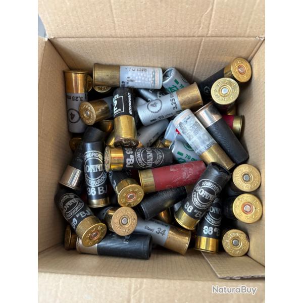 Lot de 100 Cartouches, en vrac, calibre 12
