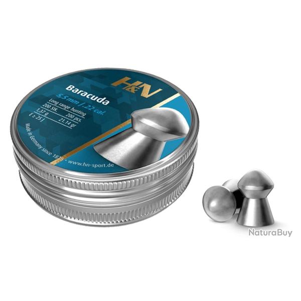 Plombs Haute Qualité 5.5 mm Tete Dome Baracuda - H et N - Boite de 200