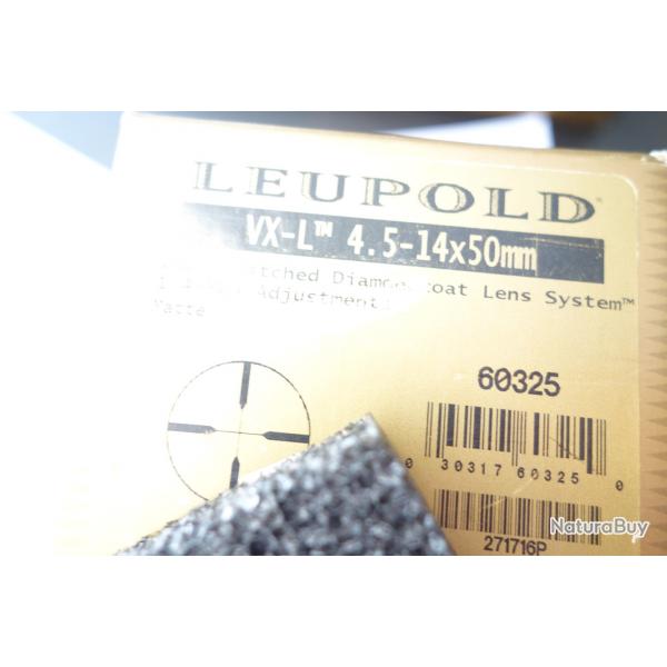 LUNETTE LEUPOLD VXL  NON LUMINEUSE  4.5-14X50  NEUVE AVEC RAYURES SUR LE TUBE CORP 25.4 MM