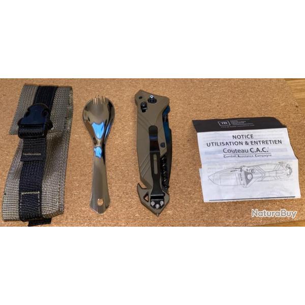 Couteau CAC TB Outdoor - rglementaire arme franaise couverts de camping
