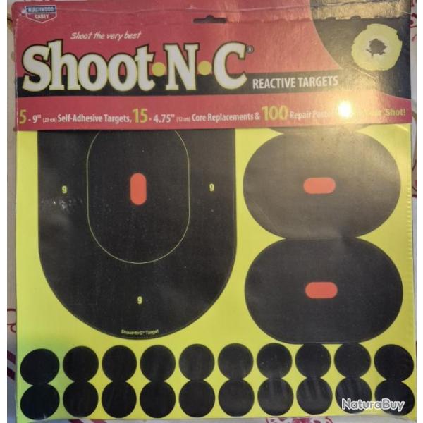 Pack de 36 cibles adhsives ractives Birchwood Casey Shoot-N-C silhouette packs Airsoft Tactique