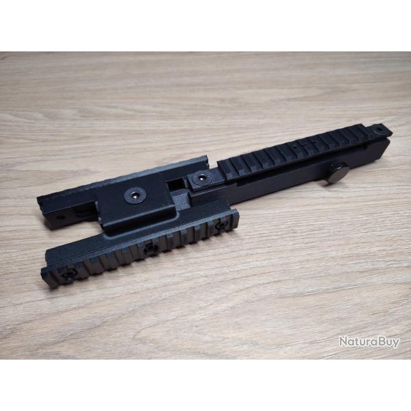 Montage rail picatinny avec double rails latral pour FAMAS F1 / AEG CYBERGUN / MARUI