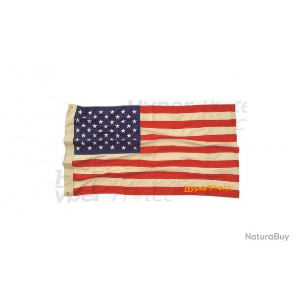Drapeau amricain US Vintage en tissus brod 150x90cm