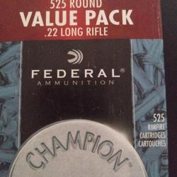 Pack environ 300 cartouches FÉDÉRAL CHAMPION 22LR Haute Vitesse + Boîte de 50 GECO 22LR