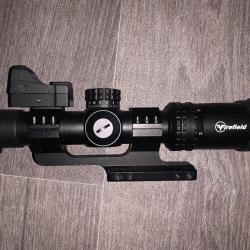 Lunette Firefield RapidStrike 1-4×24 SFP + Mini Reflex - Parfait état.