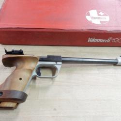 PISTOLET HAMMERLI 120 CAL 22LR MONOCOUP+ BOITE ET NOTICE OCCASION BON ETAT