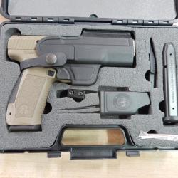 PISTOLET CANIK TP9SA FDE CAL 9X19 + MALLETTE ET ACCESSOIRES OCCASION PARFAIT ETAT