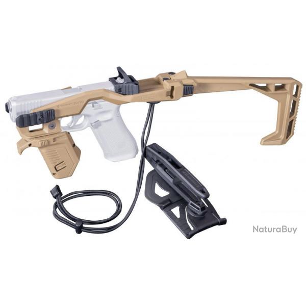Kit crosse stabilisatrice 20/20N TAN RECOVER pour GLOCK 17-19 + Brise vitre Noir RECOVER GB20