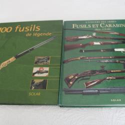 Lot 2 livres fusils et carabines de légende