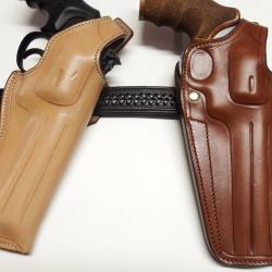ETUI CUIR COMBAT pour S&W 686  (Entreprise artisanale française)