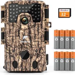 Caméra de Chasse 4K Surveillance Carte 32GB Haute Définition Vision Nocturne Outdoor