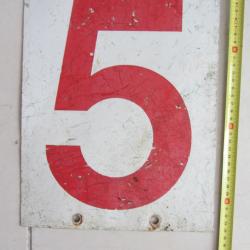 Plaque de gare en métal N°5 - Années 50-60