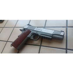 COLT 1911 RAIL GUN CO2 STAINLESS SILVER GBB